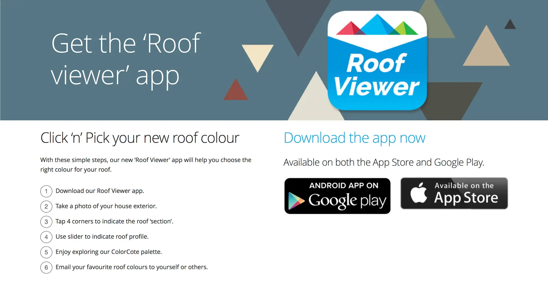 Colorcote Roof Viewer app